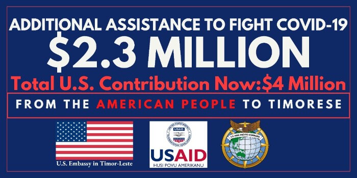 United States Provides an Additional $2.3 Million in Assistance to Fight COVID-19 in Timor-Leste