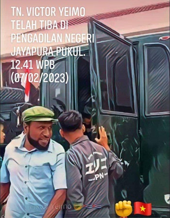 Pengamanan Kepolisian  Sidang Victor Yeimo Rasis dan Diskriminatif