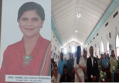 TMR Ho Família Selebra Missa Agradesimentu Ba Saudoza Isabel da Costa Fereira
